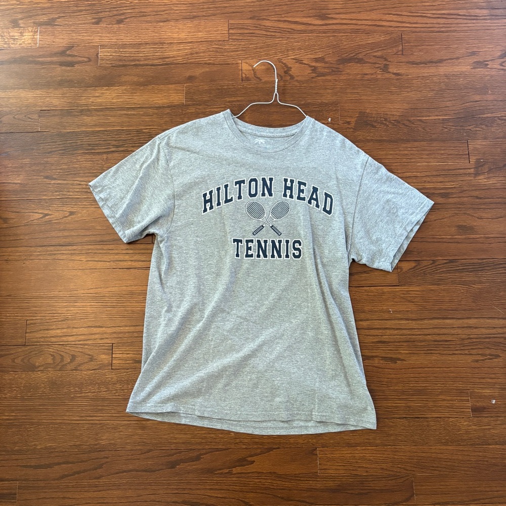 Hilton Head Tennis Large Gray T-Shirt